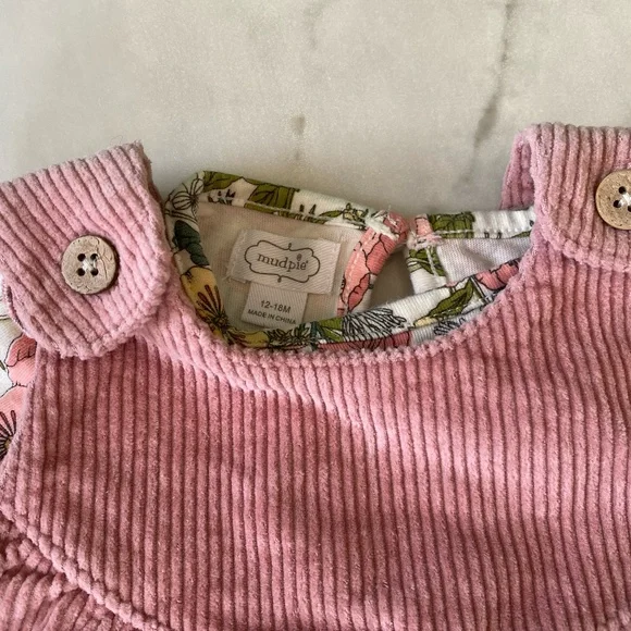 Mud Pie Corduroy Shortalls 12-18 months - Picture 3 of 6